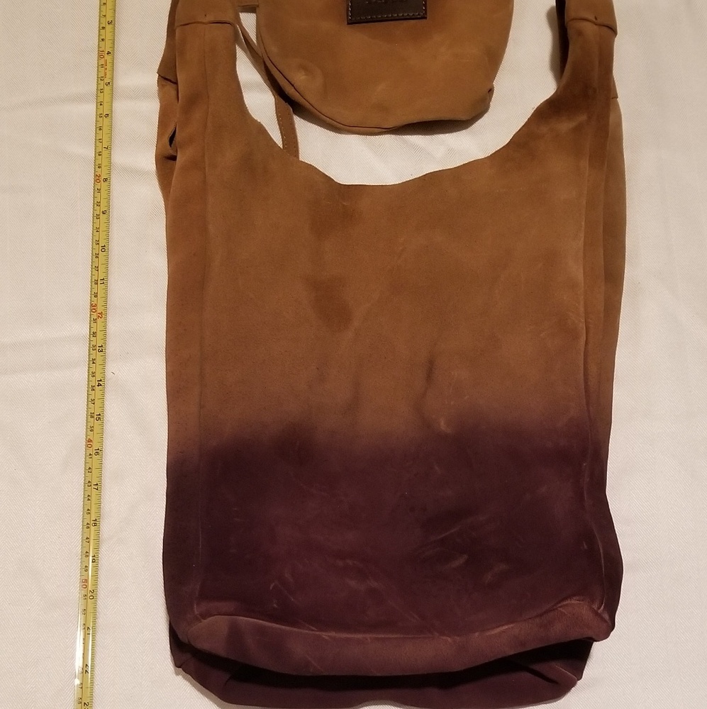 Suede shoulder/hand bag